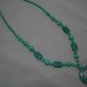 New Round Turquoise Beads Pendant Necklace 30" TN21