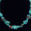 New Stone Howlite Turquoise Beads Necklace 19" TN14