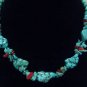New Stone Howlite Turquoise Beads Necklace 19" TN14
