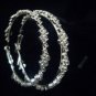 New Silver Plated CZ Hoops Earrings E011
