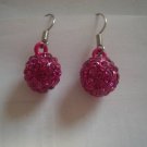 New Silver Crystal Purple Red Dangle Earrings E010