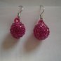 New Silver Crystal Purple Red Dangle Earrings E010
