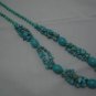 New Oliver Howlite Turquoise Beads Necklace 30" TN23