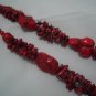 New Red Coral Howlite Turquoise Beads Necklace 30" TN20