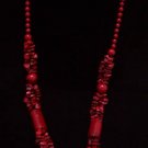 New Red Coral Howlite Turquoise Beads Necklace 33" TN19