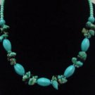 New Oliver Howlite Turquoise Beads Necklace 19" TN16