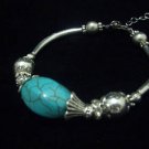 Turquoise Crystal Tibet Silver Cham Bracelet TB10