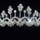 Bridal Wedding Veil Sparkling Crystal Crown Tiara T12