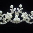 Foral Bridal Wedding Veil Preal Crystal Crown Tiara T11 Foral Bridal Wedding Veil Preal Crystal Crown Tiara T11