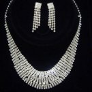 Bridal Swarovski Crystal Necklace Earrings set N03