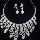 Bridal Swarovski Crystal Necklace Earrings set N02