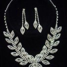 Bridal Swarovski Crystal Necklace Earrings set N04