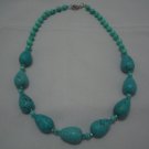 New Teardrop Howlite Turquoise Beads Necklace 17" TN17