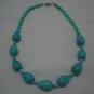 New Teardrop Howlite Turquoise Beads Necklace 17" TN17