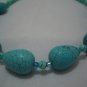 New Teardrop Howlite Turquoise Beads Necklace 17" TN17