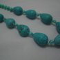 New Teardrop Howlite Turquoise Beads Necklace 17" TN17