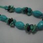 New Oliver Howlite Turquoise Beads Necklace 19" TN16