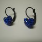 New Blue Heart Crystal Charm Earrings E015