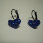 New Blue Heart Crystal Charm Earrings E015