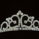 NEW Bridal Wedding Veil Crystal Heart Crown Tiara T15