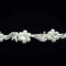 Bridal Wedding Veil Crystal Pearl Headband Tiara T28