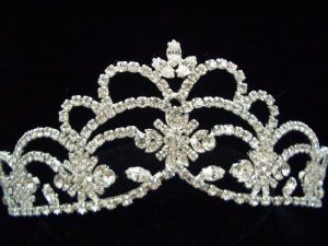 NEW Bridal Wedding Veil Crystal Crown Tiara T34