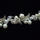 Bridal Wedding Veil Crystal Pearl Headband Tiara T39 Bridal Wedding Veil Crystal Pearl Headband Tiara T39