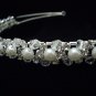 Bridal Wedding Veil Pearl Crystal Headband Tiara T44
