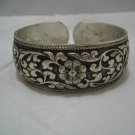 New Silver Cuff Bangle Charms Bracelet dia 2.5"