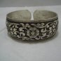 New Silver Cuff Bangle Charms Bracelet dia 2.5"