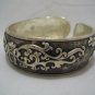 New Silver Cuff Bangle Charms Bracelet dia 2.5"