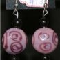 Beautiful Handmade Pink Sphere Swirl Earrings 13