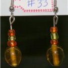 Beautiful Handmade Topaz, Orange and Green Earrings 33