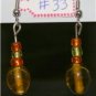 Beautiful Handmade Topaz, Orange and Green Earrings 33