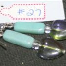 Eye Catching Heart and Aqua Earrings 27