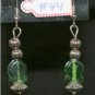 Splendid Emerald and Silver Earrings 44
