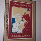 1981 Festivals Acadiens Silk Screened Festival Poster