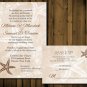 Beach Starfish Ocean Wedding Invitations & Response Cards Bridal Custom Color