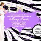 Zebra Custom Pearl Bridal Shower Invitations In Your Color