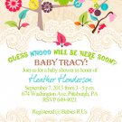 Owl Tree COLORFUL Baby Shower Party Invitations Custom Personalized