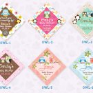 Owl Baby Shower Birthday Favor Thank You Tags Hole Punched Custom