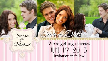 Vintage Custom Lace Save The Date Wedding Magnets Custom With Envelopes