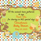 Polka Dot Monkey Owl Forest Friends Baby Shower Favors Magnets