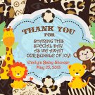Baby Shower Favor Magnets Jungle Lion Monkey Giraffe Custom