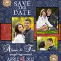 Red & Blue Save The Date Wedding Magnets With Envelopes Custom Personalized