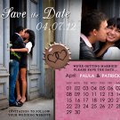 Calendar Heart Save The Date Wedding Magnets With Envelopes Custom Personalized