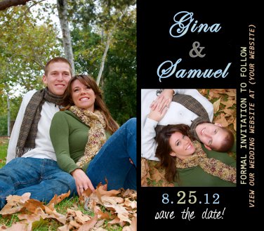 Unique Collage Save The Date Wedding Magnets With Envelopes Custom