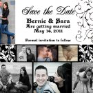 Damask Swirls Save The Date Wedding Magnets With Envelopes Custom