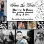 Damask Swirls Save The Date Wedding Magnets With Envelopes Custom