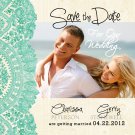 Feather Photo Personalized Your Color Save The Date Magnets With Envelopes